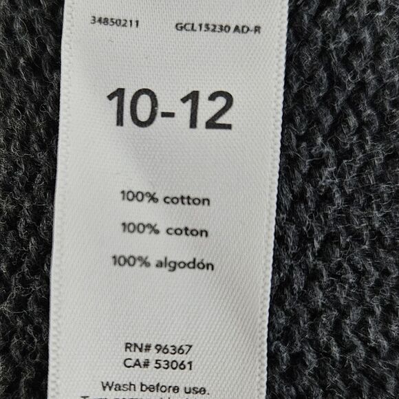 Osh Kosh B'gosh Fair Isle Sweater Boys Sz 10-12 Gray White Mock Neck EUC - Picture 5 of 9